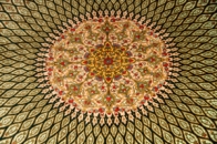 丸いペルシャじゅうたんクム、円形ジュウタン48088