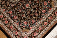 暖かい色彩の玄関マット手織りペルシャ絨毯クム産56052