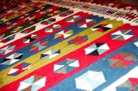 カラフルキリム、シラズの高級キリム絨毯342000