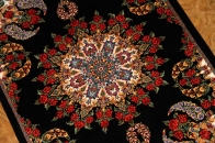 高級玄関マットのバラデザインシルクペルシャ56011