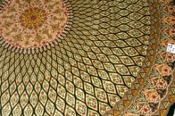 丸いペルシャじゅうたんクム、円形ジュウタン48088