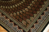 高級手織りペルシャ絨毯、センターラグシルクゴンバディー48080