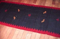 細長い廊下敷きキリムギャッベ模様111000