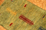 グリーン色あがりかまちギャッベシラズ56000