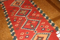 高品質のシラズキリムセンターラグウール7020