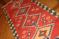 高品質のシラズキリムセンターラグウール7020