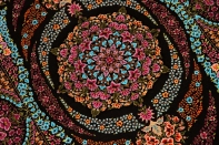 迫力のあるシルクの玄関マット手織りペルシャ57010