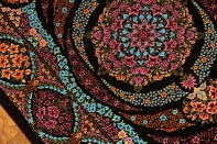 迫力のあるシルクの玄関マット手織りペルシャ57010