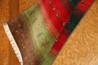 最高級イラン製ギャッベのアクセントラグメリノウール26353