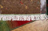 最高級イラン製ギャッベのアクセントラグメリノウール26353