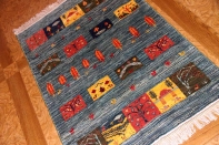 織り方細かいギャッベイラン製羊毛ウールの細かい織り方26291