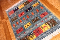 織り方細かいギャッベイラン製羊毛ウールの細かい織り方26291