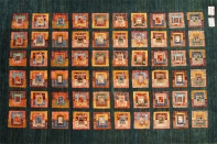 高級オリジナルイラン製ギャッベ、おしゃれチェス模様18841