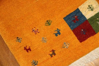 オレンジ色ギャッベ