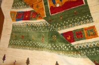 最高級リビングオリジナルイラン製ギャッベ、カラフル192206