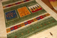 最高級リビングオリジナルイラン製ギャッベ、カラフル192206