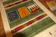 最高級リビングオリジナルイラン製ギャッベ、カラフル192206