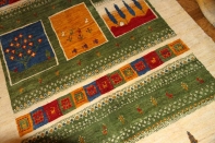 最高級リビングオリジナルイラン製ギャッベ、カラフル192206