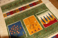 最高級リビングオリジナルイラン製ギャッベ、カラフル192206