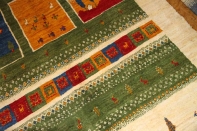 最高級リビングオリジナルイラン製ギャッベ、カラフル192206