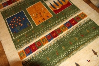 最高級リビングオリジナルイラン製ギャッベ、カラフル192206