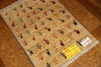 手織りペルシャギャッベイラン製玄関マット192140