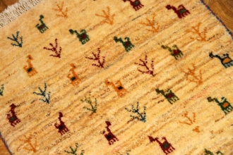 手織りペルシャギャッベイラン製玄関マット192140