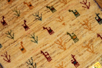 手織りペルシャギャッベイラン製玄関マット192140