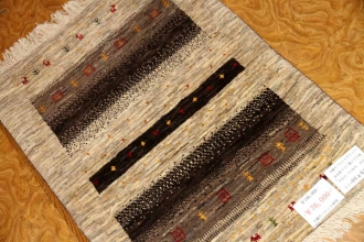 高品質イラン輸入ギャッベ新商品コルデスタンギャッベメリノウール58370