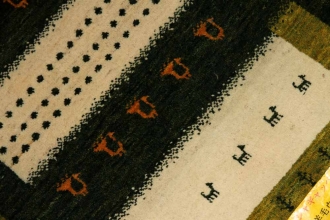 高品質手織りペルシャギャッベコルデスタンギャッベイラン製58421