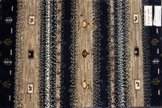 最高級ギャッベコルデスタン産地のメリノウールギャッベ58474