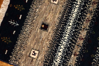 最高級ギャッベコルデスタン産地のメリノウールギャッベ58474