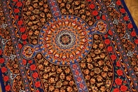 バラデザインシルク手織りペルシャ絨毯セール商品75131