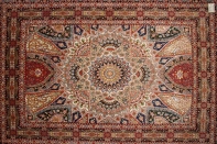 ペルシャ絨毯タブリーズ迫力ある珍しいデザイン59007