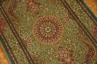 高級手作りペルシャ絨毯クムシルクグリーン57008