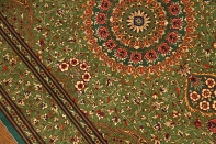 高級手作りペルシャ絨毯クムシルクグリーン57008