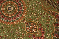 高級手作りペルシャ絨毯クムシルクグリーン57008