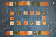 手織りペルシャギャッベのスカイブルーラグ1700001