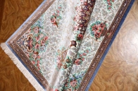 明るいシルクのペルシャ絨毯玄関マット56043