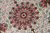 明るいシルクのペルシャ絨毯玄関マット56043