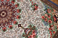 明るいシルクのペルシャ絨毯玄関マット56043