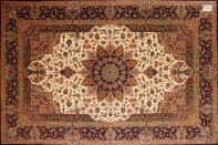 ハンドメイドシルクラグペルシャ絨毯クム99512