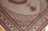 高級ペルシャ手織りタブリーズ産マヒデザイン57055