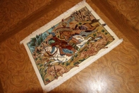 ハンティングデザイン小さい手織りペルシャ50010