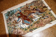 ハンティングデザイン小さい手織りペルシャ50010