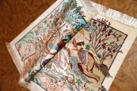 ハンティングデザイン小さい手織りペルシャ50010