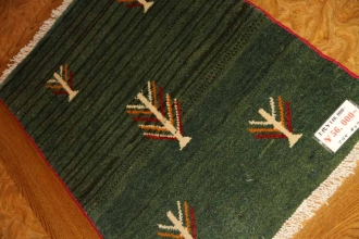 イラン製ギャッベグリーンNO:26778