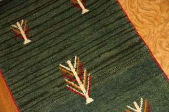 イラン製ギャッベグリーンNO:26778