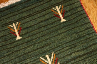 イラン製ギャッベグリーンNO:26778