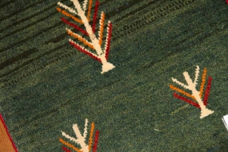 イラン製ギャッベグリーンNO:26778